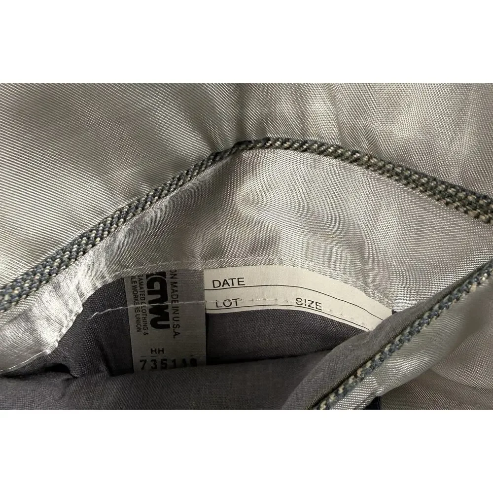 Burberrys Silk Blazer Gray blue plaid 48R Sportscoat Preppy